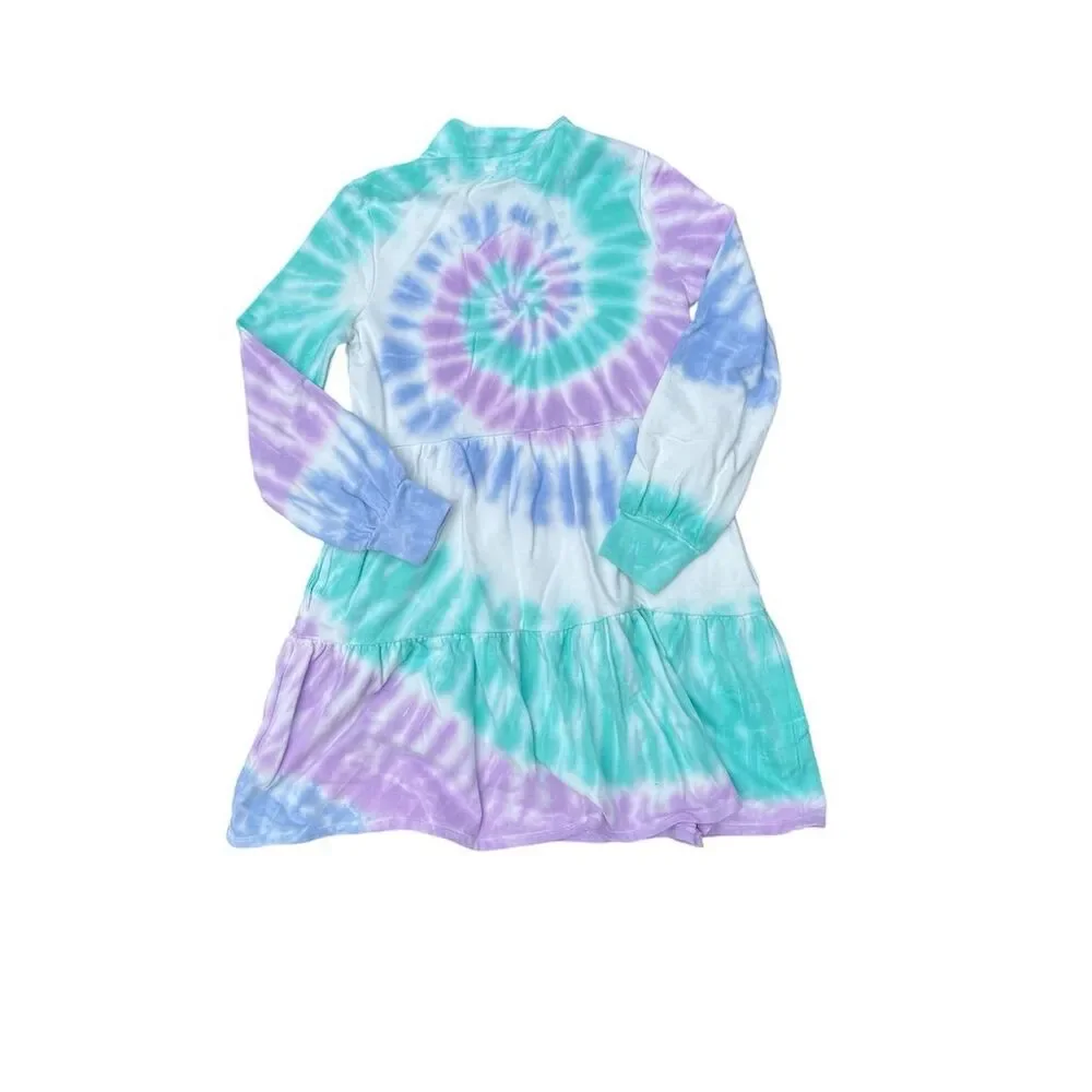Style & Co PM Tie-Dye Tiered Dress M